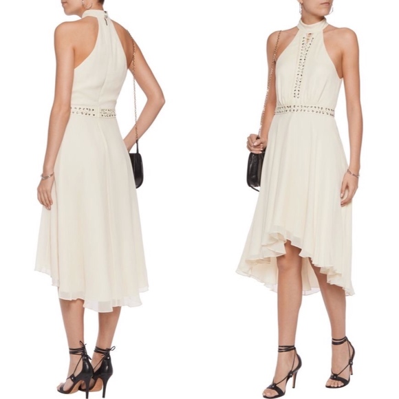 Haute hippie criss lace up detail ivory dress - Picture 4 of 7